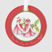 Dreaming van een witte kerstversiering ornament (voorkant)