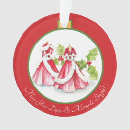 Dreaming van een witte kerstversiering ornament