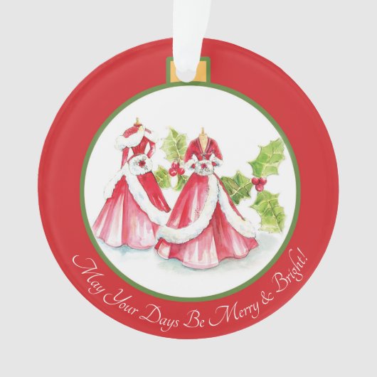 Dreaming van een witte kerstversiering ornament (voorkant)