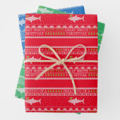 Dreaming van grote witte haai Ugly Sweater Inpakpapier Vel (In situ)