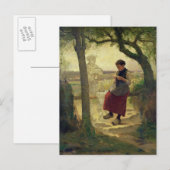 Dreaming van haar liefde, 1901 briefkaart (Voorkant / Achterkant)