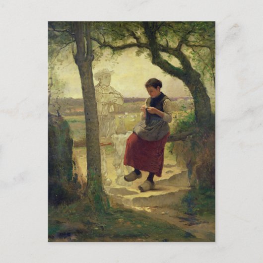 Dreaming van haar liefde, 1901 briefkaart (Voorkant)