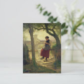 Dreaming van haar liefde, 1901 briefkaart (Staand voorkant)