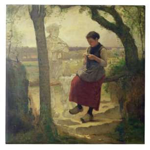 Dreaming van haar liefde, 1901 tegeltje
