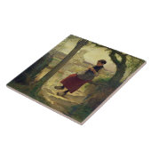 Dreaming van haar liefde, 1901 tegeltje (Zijkant)