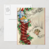 Dreaming van het kerstretro-briefkaart feestdagenkaart (Voorkant / Achterkant)