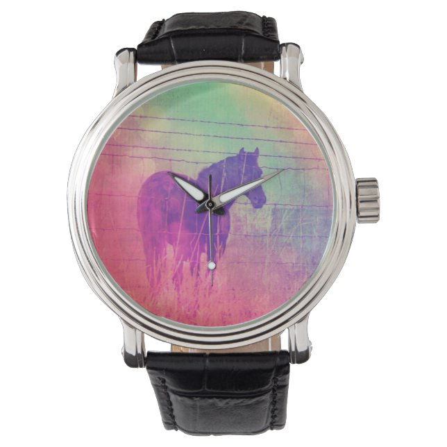 Dreaming van paarden horloge (Voorkant)