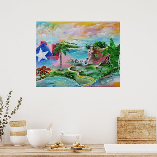 Dreaming van Puerto Rico 010823 Poster (Keuken)