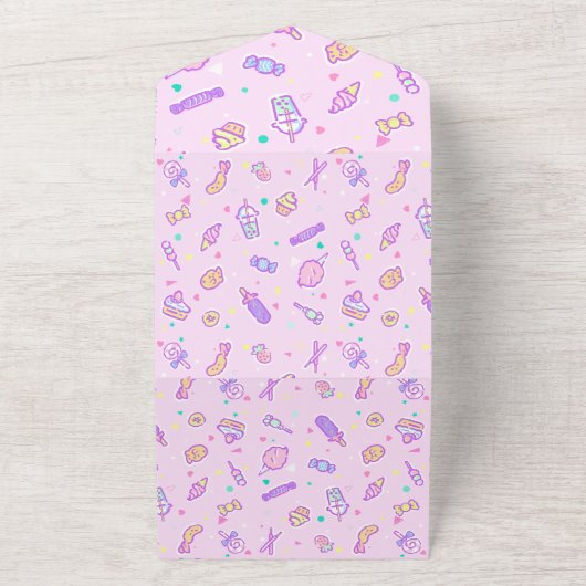 Dreaming van Summer Snacks All In One Uitnodiging (Buitenkant)