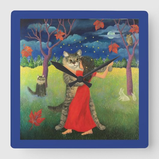 Dreaming van Sweetums Vierkante Klok (Voorkant)