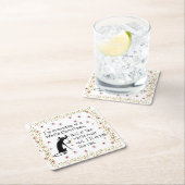 Dreaming van White Kerstmis Funny Wine Cat Kartonnen Onderzetters (Insitu)