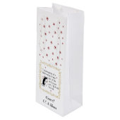 Dreaming van White Kerstmis Funny Wine Cat Wijn Cadeautas (Voorkant Gekanteld)