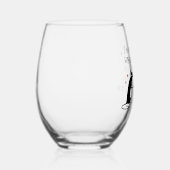 Dreaming van White Kerstmis Funny Wine Cat Wijnglas Zonder Voet (Rechts)