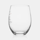 Dreaming van White Kerstmis Funny Wine Cat Wijnglas Zonder Voet (Links)