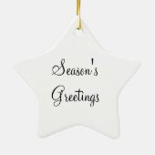 Dreaming van witte kerst, Fun Wine Star Ornament (Achterkant)