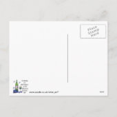 Dreaming van witte kerst, grappige wijnkunst-cadea feestdagenkaart (Achterkant)