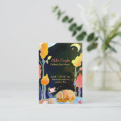 Dreaming Woodland Fox Illustratie Visitekaartje (Staand voorkant)