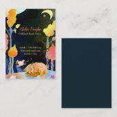 Dreaming Woodland Fox Illustratie Visitekaartje (Voorkant / Achterkant)