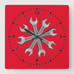 Dreaming Wrenches Vierkante Klok