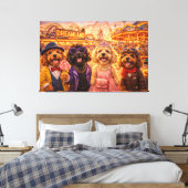 Dreamland Cockapoo Canvas Kunst – Vintage Fair Dog (Insitu (Slaapkamer))
