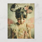 Dreamlike Children Portrait | Butterfly Whisper Briefkaart (Voorkant)
