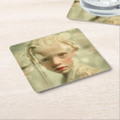 Dreamlike Children Portrait  Whispered Light Child Kartonnen Onderzetters (Schuin)