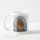 "Dreamlike" paard en droomcatcher original art Koffiemok (Links)