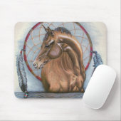 "Dreamlike" paard en droomcatcher original art Muismat (Met muis)