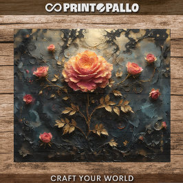 Dreamlike Roses - Decoupage  Inpakpapier Vel