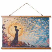 Dreamlike Serenity: Fantasy Silhouette Wall Tapest