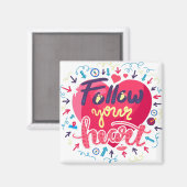 Dreams als true, Inspirational quotes Magneet (Voorkant / Achterkant)