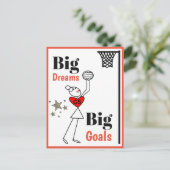 Dreams and Goals Netball Quote Briefkaart (Staand voorkant)