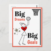Dreams and Goals Netball Quote Briefkaart (Voorkant / Achterkant)