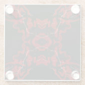 Dreams and Nightmares Abstract Red Black Fluid Art Glazen Onderzetter (Achterkant)