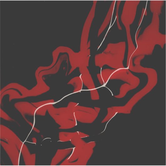 Dreams and Nightmares Abstract Red Black Fluid Art Sticker (Voorkant)