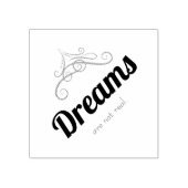 Dreams are not real rubberstempel (Afrduk)