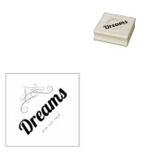 Dreams are not real rubberstempel (Gestempeld)