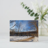 Dreams-brug in Winter, Brinkhaven, Ohio Briefkaart (Staand voorkant)
