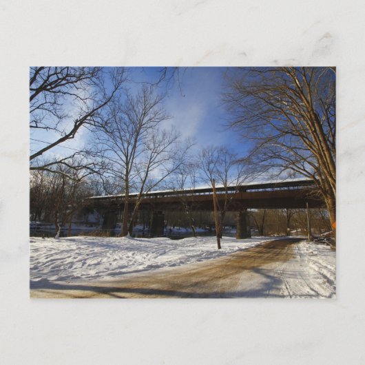 Dreams-brug in Winter, Brinkhaven, Ohio Briefkaart (Voorkant)