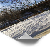 Dreams-brug in Winter, Brinkhaven, Ohio Poster (Hoek)