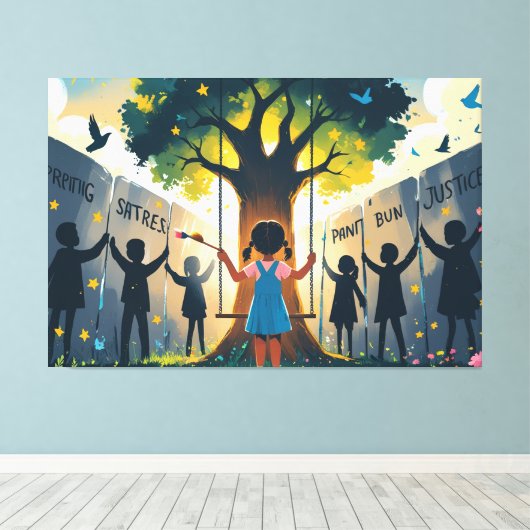 dreams canvas afdruk (Insitu (Houten vloer))