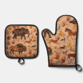 Dreams Cave art oven and potholder Ovenwant & Pannenlap Set (Voorkant)