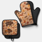 Dreams Cave art oven and potholder Ovenwant & Pannenlap Set (Voorkant / Achterkant)