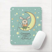 Dreams Come True | Bunny on the Moon Muismat (Met muis)