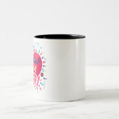 Dreams come true, Inspirational quotes Tweekleurige Koffiemok (Center)