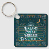Dreams Creëer eindeloze mogelijkheden Button Keych Sleutelhanger (Voorkant)
