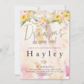 Dreams do ware Waterverf Boho Baby shower Kaart (Voorkant)