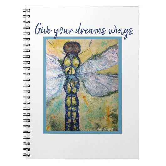 Dreams Dragonfly Art notebook Notitieboek (Voorkant)