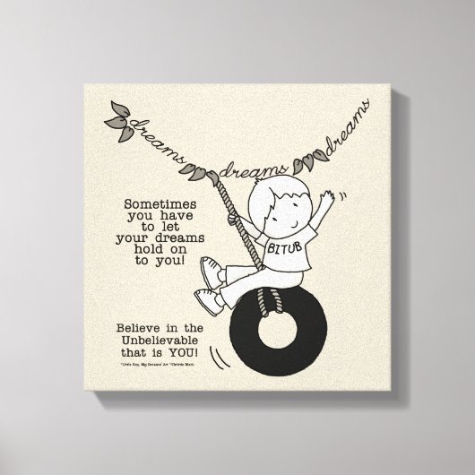 Dreams houden je vast canvas afdruk (Voorkant)