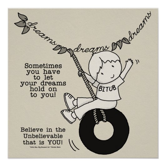 Dreams houden je vast perfect poster (Voorkant)